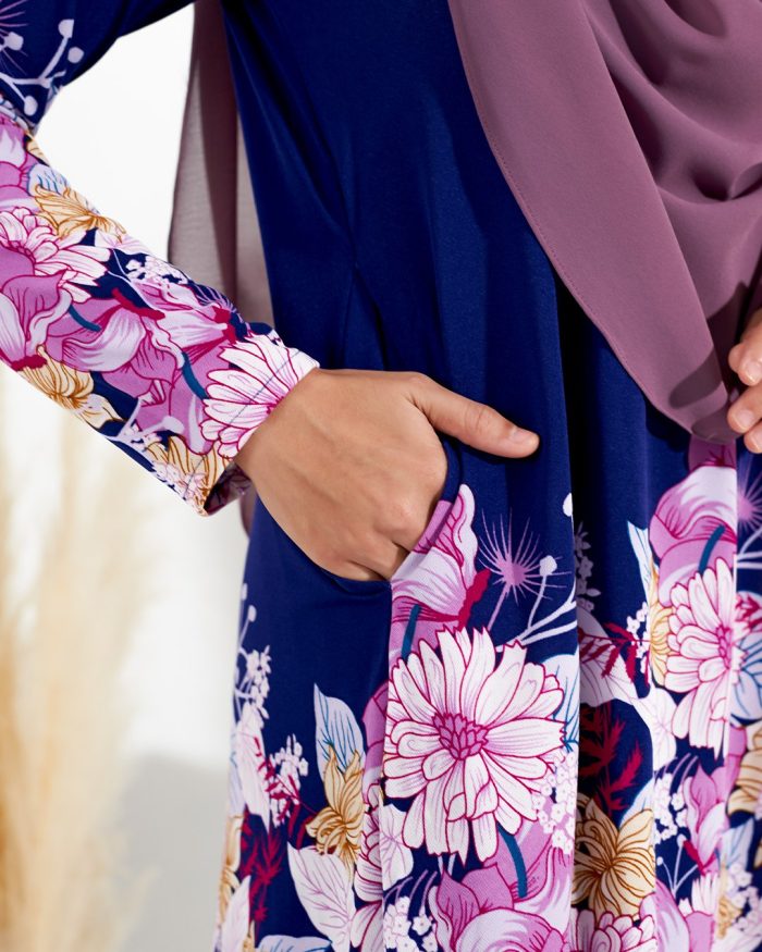Kurung Lara - Floral Purple - Image 4