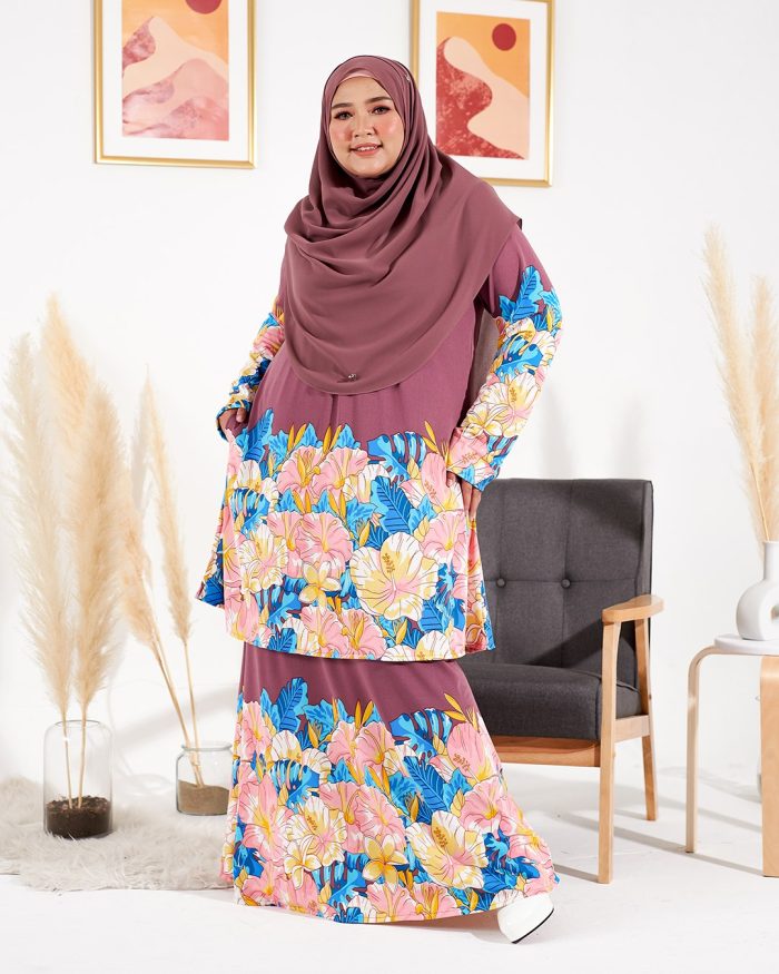 Kurung Lara - Viola Mauve