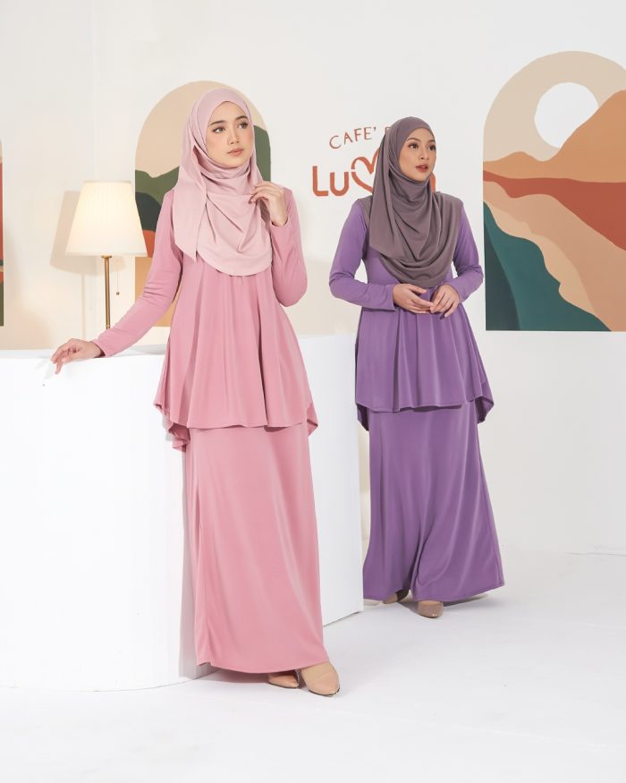 Baju Kurung Lola 2.0 - Flamingo Pink - Image 5