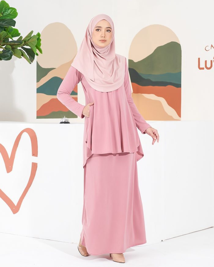 Baju Kurung Lola 2.0 - Flamingo Pink - Image 2