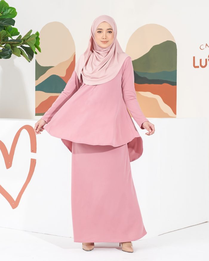 Baju Kurung Lola 2.0 - Flamingo Pink - Image 3