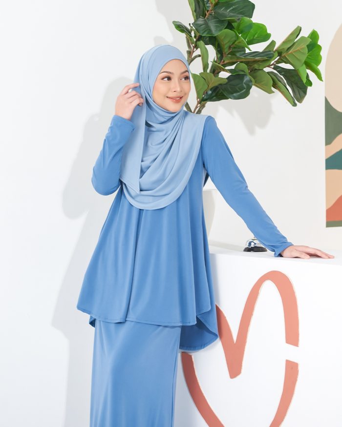 Baju Kurung Lola 2.0 - Maya Blue - Image 4