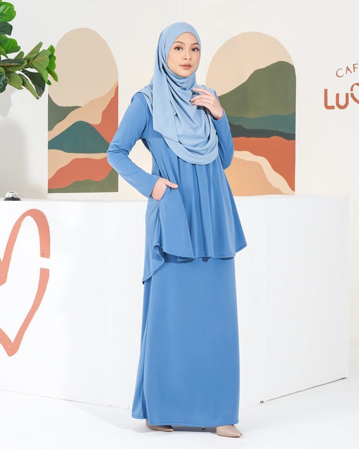 Baju Kurung Lola 2.0 - Maya Blue - Image 2