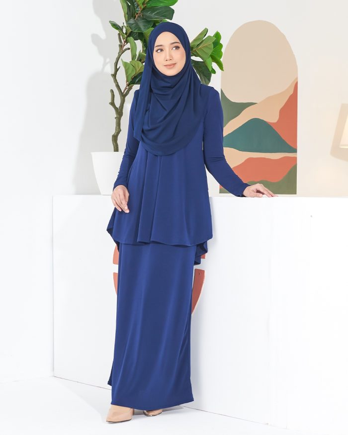 Baju Kurung Lola 2.0 - Midnight Blue