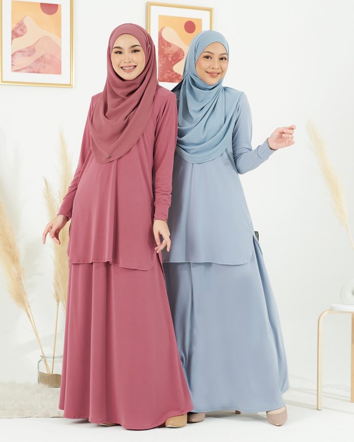 Baju Kurung Losry - Sky Blue - Image 8