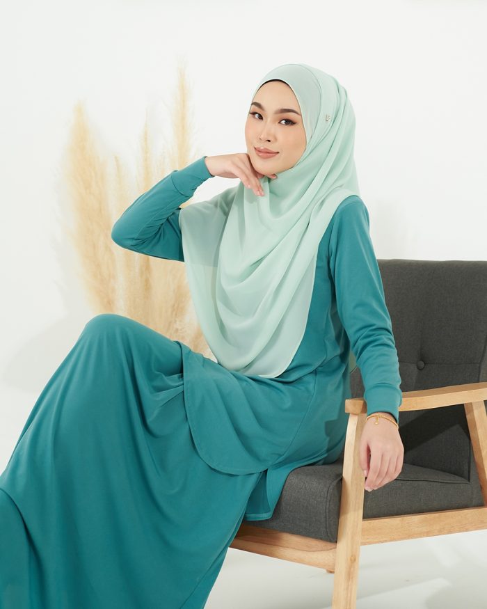 Baju Kurung Losry - Jade Green - Image 4