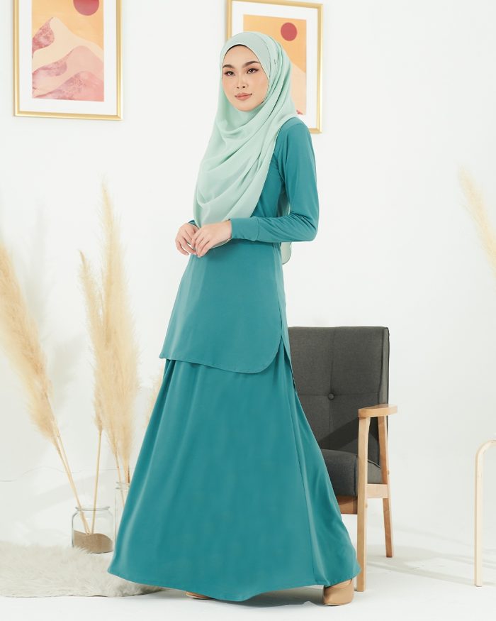 Baju Kurung Losry - Jade Green - Image 2