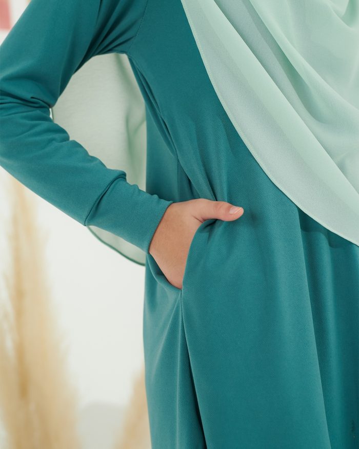 Baju Kurung Losry - Jade Green - Image 5