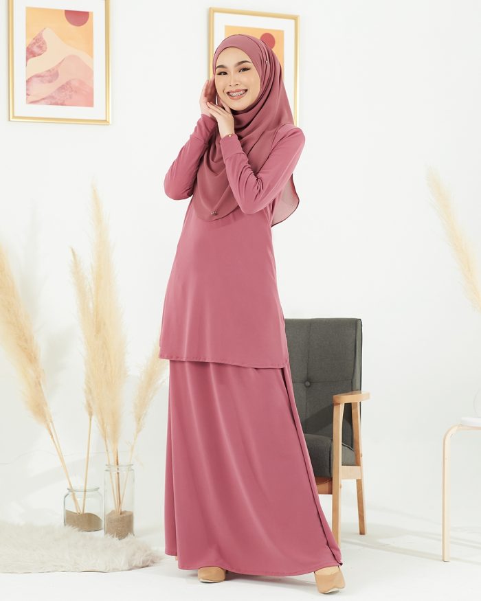 Baju Kurung Losry - Punch Pink