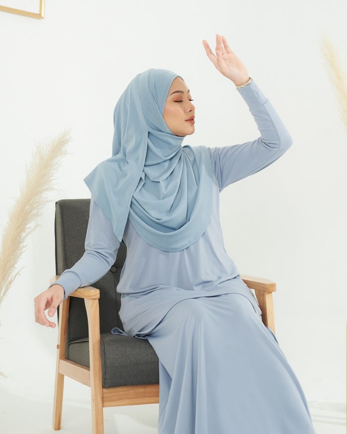 Baju Kurung Losry - Sky Blue - Image 4