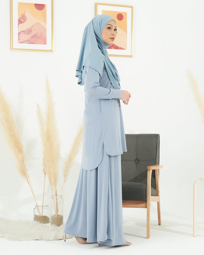 Baju Kurung Losry - Sky Blue - Image 2