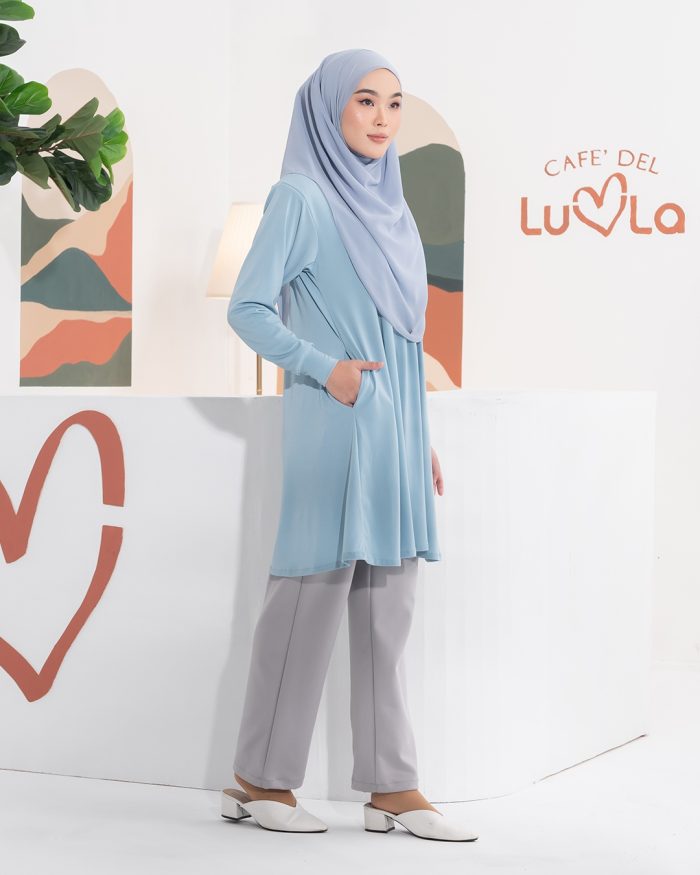 Blouse Ironless Lusia - Baby Blue - Image 2