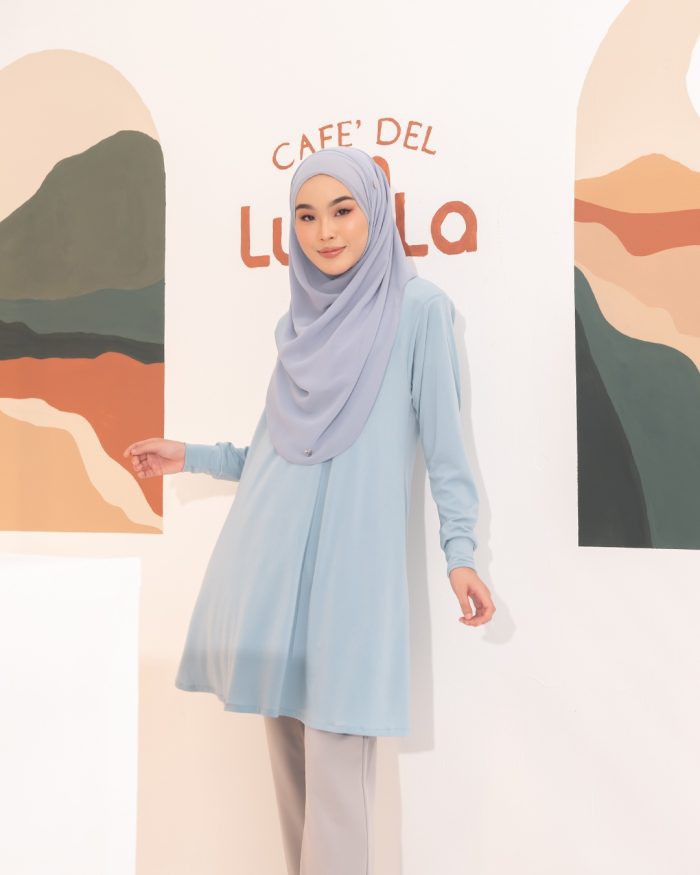 Blouse Ironless Lusia - Baby Blue - Image 3