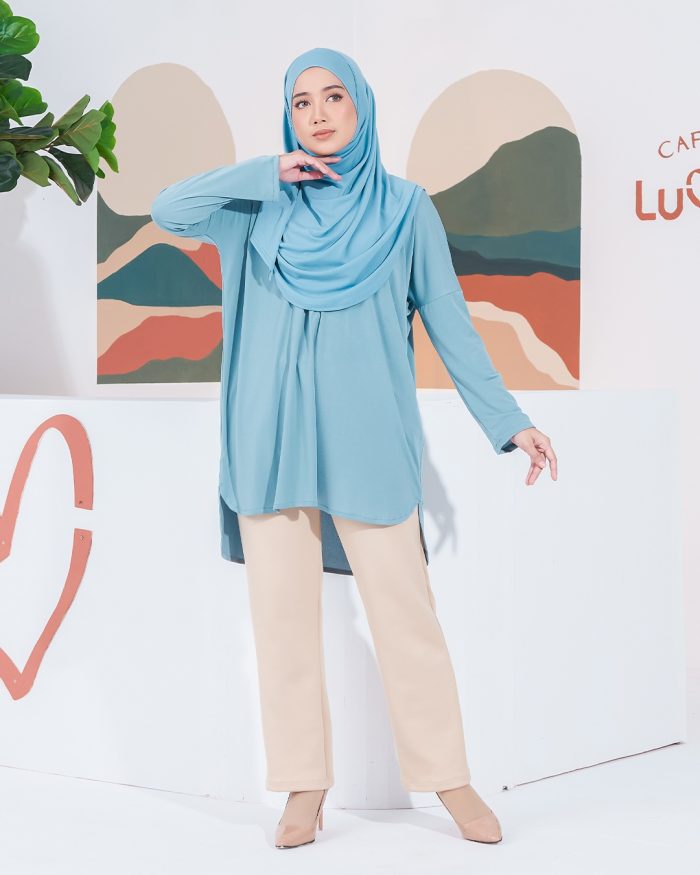 Blouse Leeka - Sky Blue - Image 3