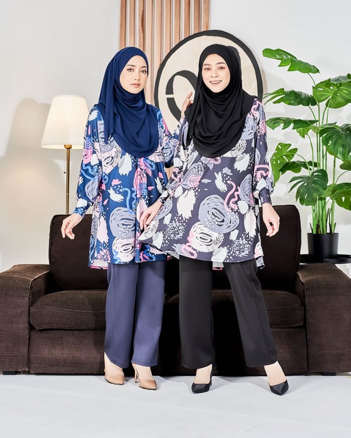 Blouse Lisa Premium Printed - Spiral Blacky - Image 9