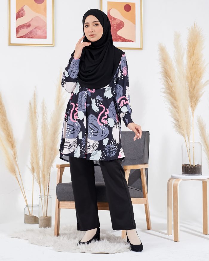 Blouse Lisa Premium Printed - Spiral Blacky - Image 2