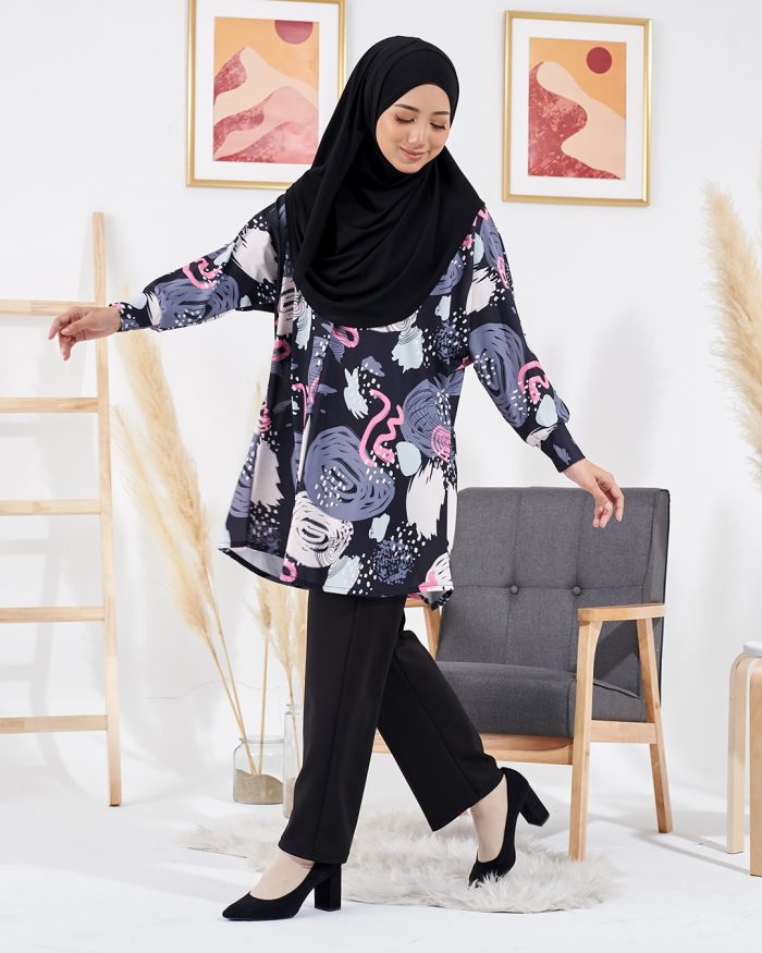 Blouse Lisa Premium Printed - Spiral Blacky - Image 3