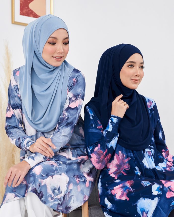 Blouse Lisana Premium Printed - Hibiscus Spruce - Image 9