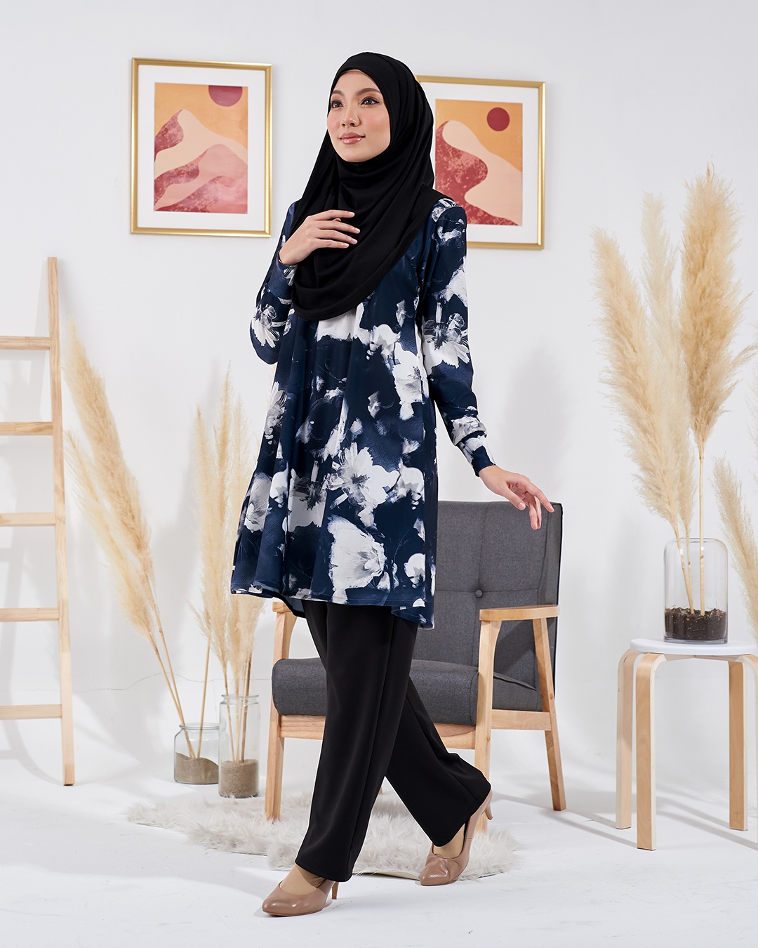 Blouse Lisana Premium Printed - Hibiscus Space