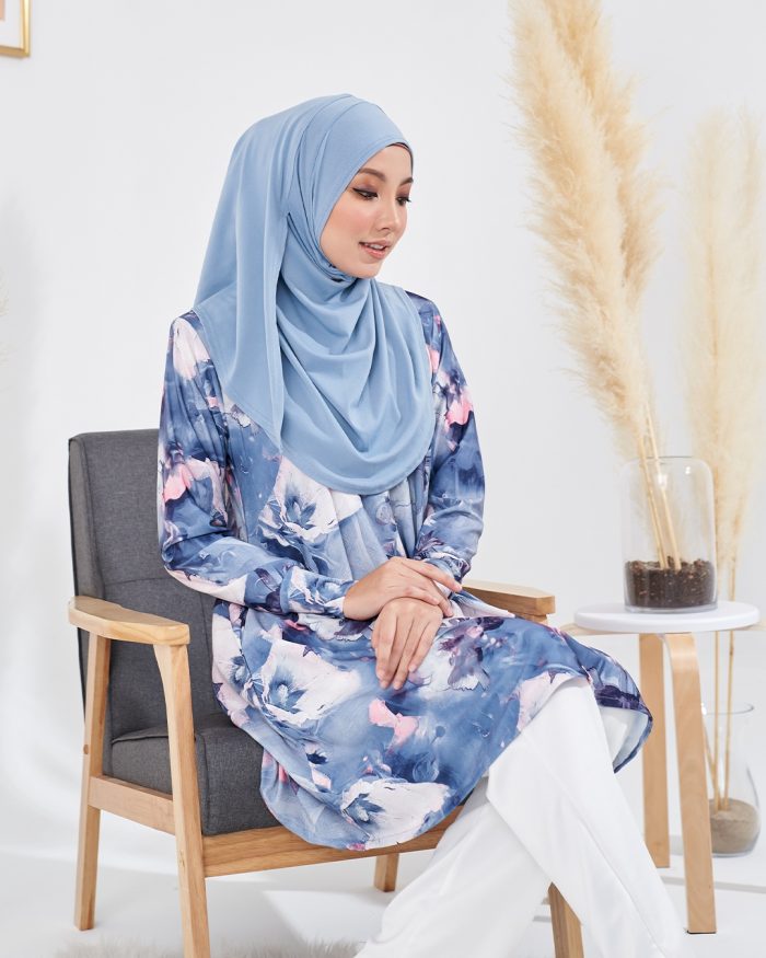 Blouse Lisana Premium Printed - Hibiscus Spruce - Image 3