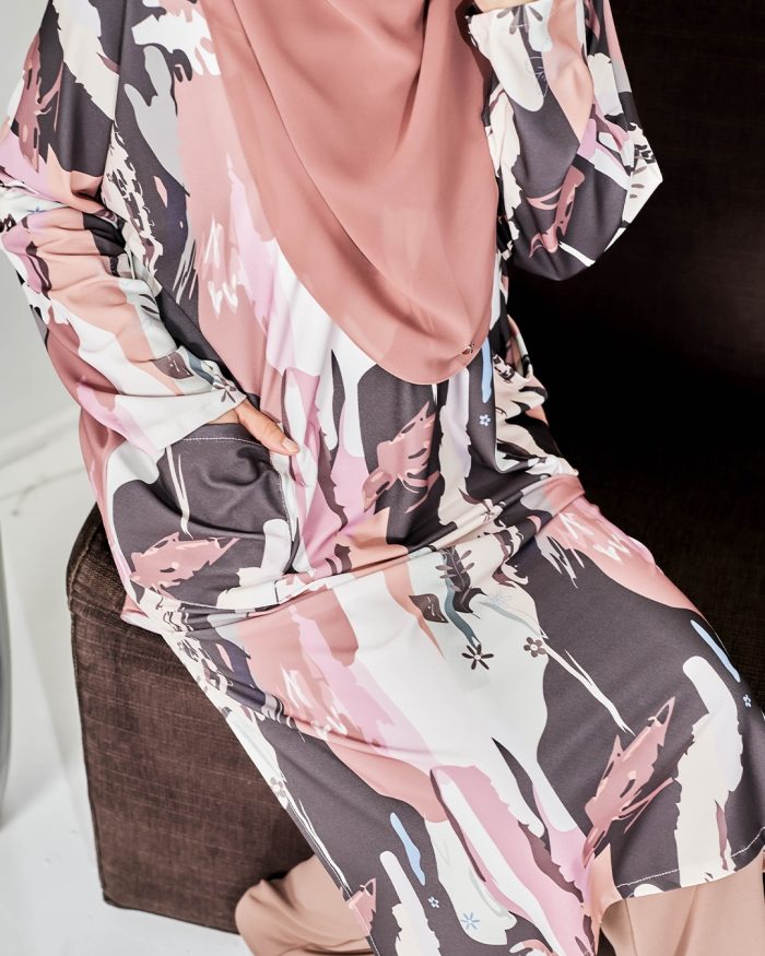 Tunic Linda Premium Printed - Cloudy Salmon - Image 6