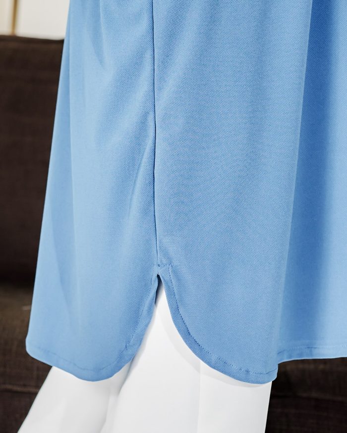 Blouse Homey Plain Lydia - Teal Blue - Image 9