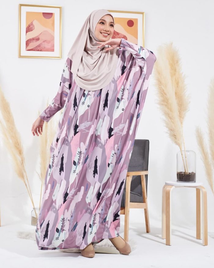 Kaftan Liyana Premium Printed - Cloudy Dove - Image 2