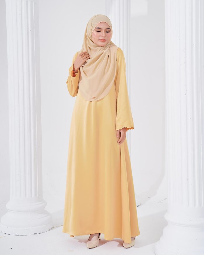 Abaya Sulam Reesia - Banana Yellow - Image 2