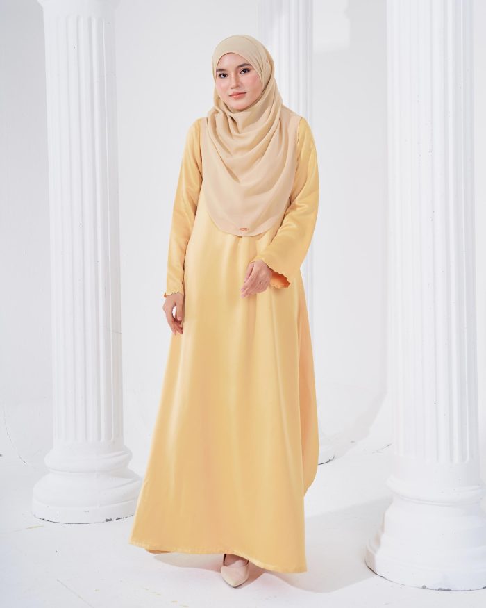 Abaya Sulam Reesia - Banana Yellow