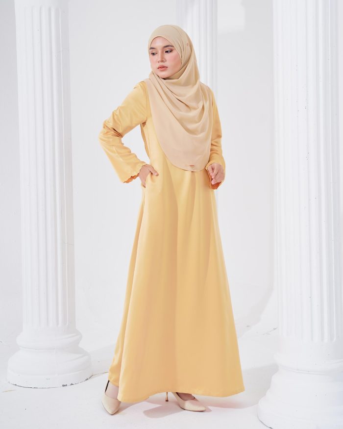 Abaya Sulam Reesia - Banana Yellow - Image 3