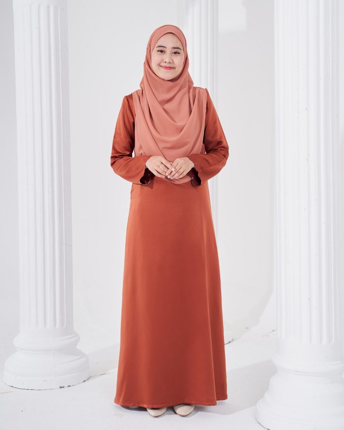 Abaya Sulam Reesia - Cinnamon Brown - Image 3