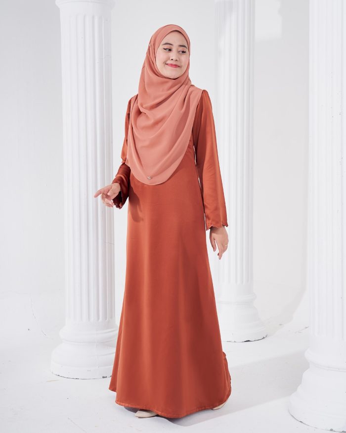 Abaya Sulam Reesia - Cinnamon Brown