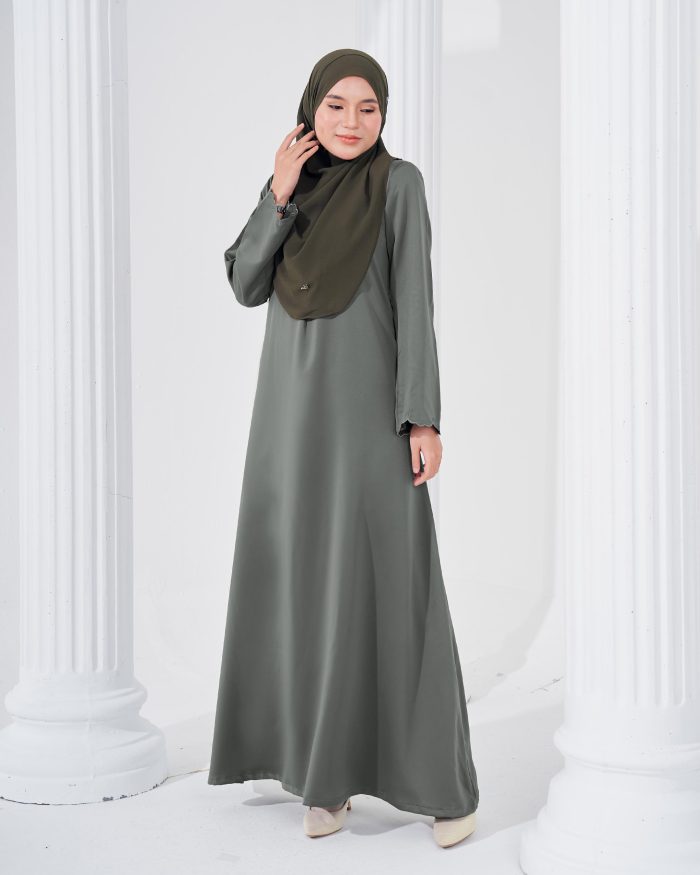 Abaya Sulam Reesia - Coin Grey