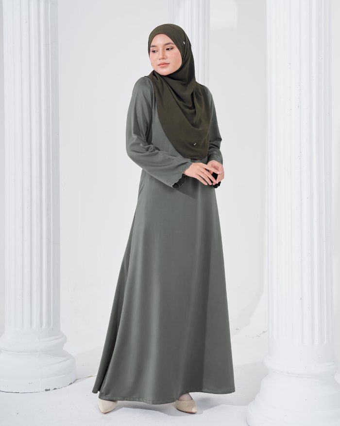 Abaya Sulam Reesia - Coin Grey - Image 2