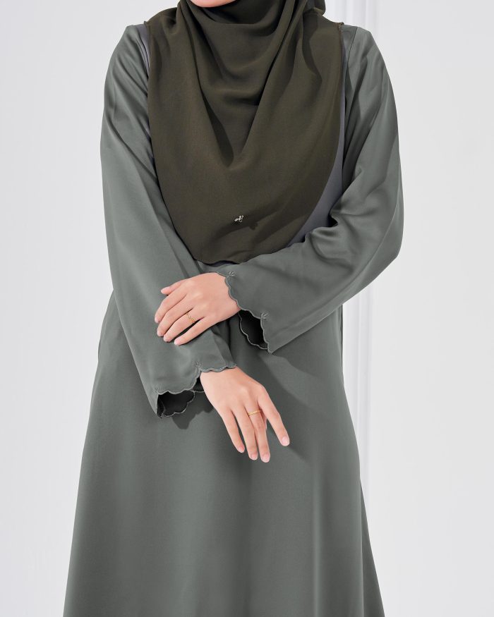 Abaya Sulam Reesia - Coin Grey - Image 5