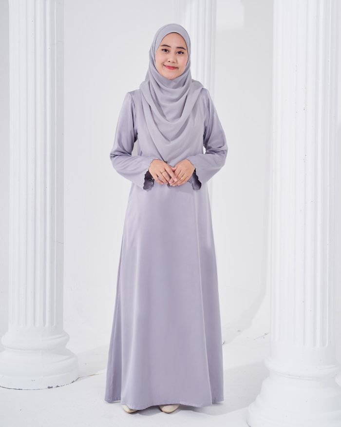 Abaya Sulam Reesia - Lavender Grey - Image 3