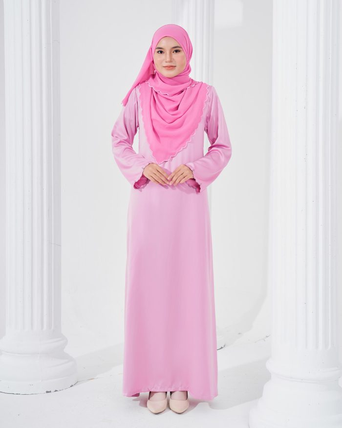 Abaya Sulam Reesia - Pink Flamingo - Image 3