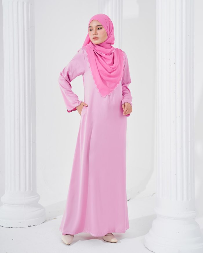 Abaya Sulam Reesia - Pink Flamingo - Image 2