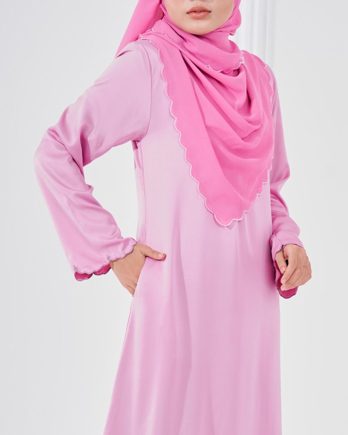 Abaya Sulam Reesia - Pink Flamingo - Image 4