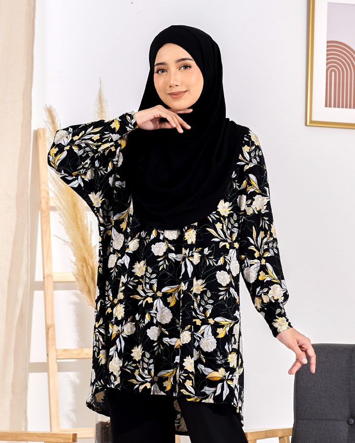 Blouse Leyra Printed - Camelia Black - Image 2