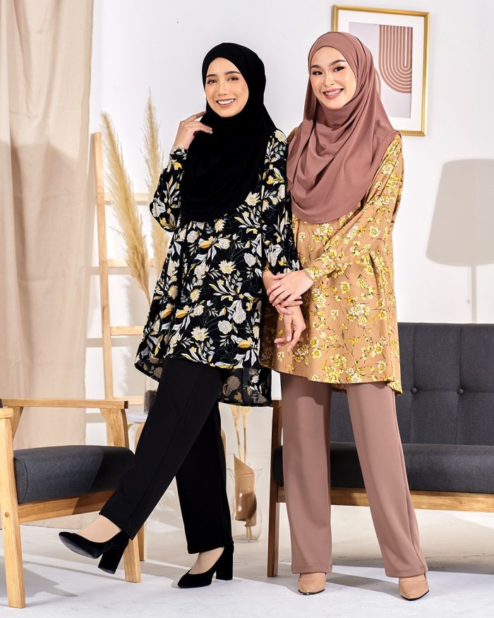 Blouse Leyra Printed - Daffodil Brown - Image 6