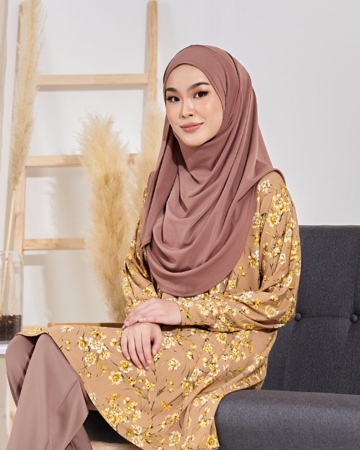 Blouse Leyra Printed - Daffodil Brown - Image 3