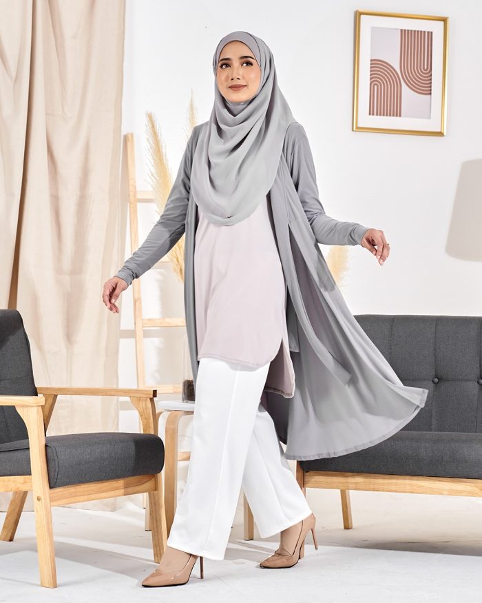 Long Cardigan Lina 2.0 - Cloudy Grey