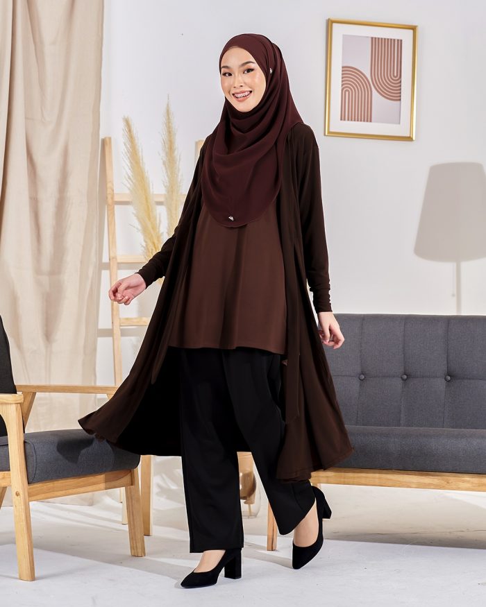 Long Cardigan Lina 2.0 - Dark Chocolate