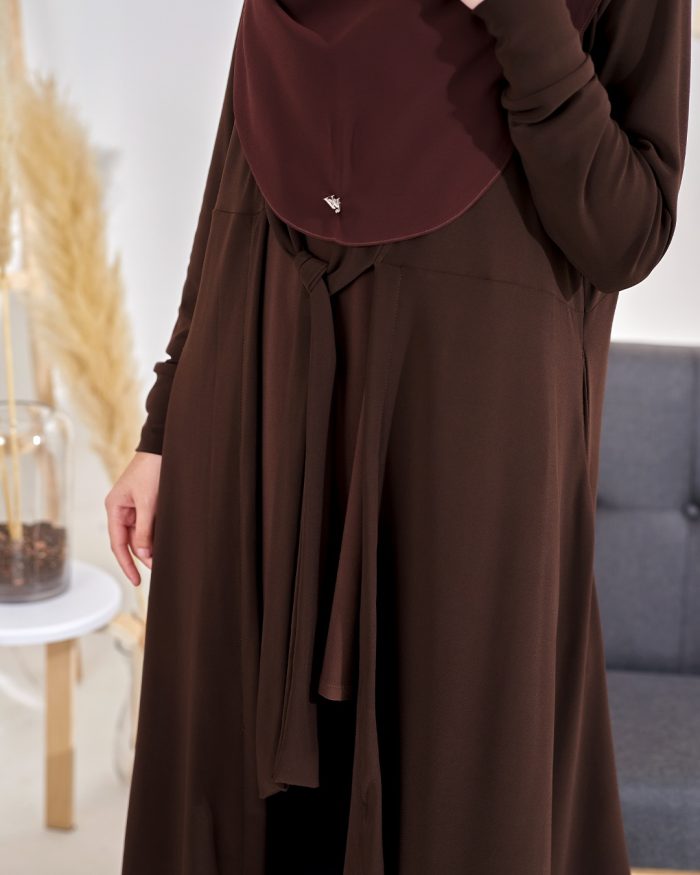 Long Cardigan Lina 2.0 - Dark Chocolate - Image 5