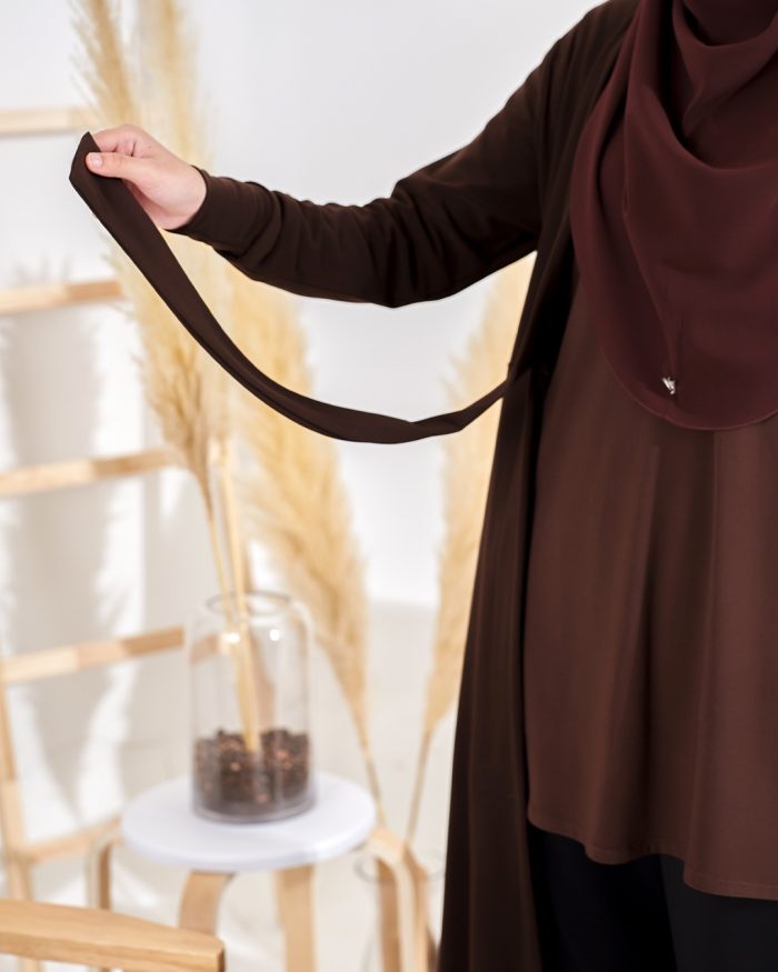 Long Cardigan Lina 2.0 - Dark Chocolate - Image 4