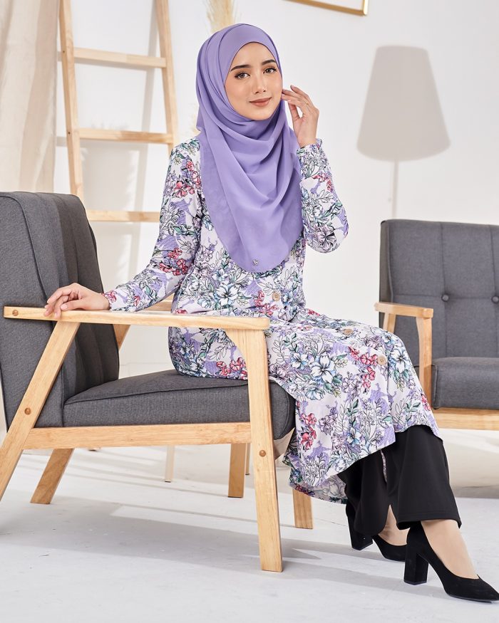 Medi Dress Lorna Printed - Orchid Purple - Image 2