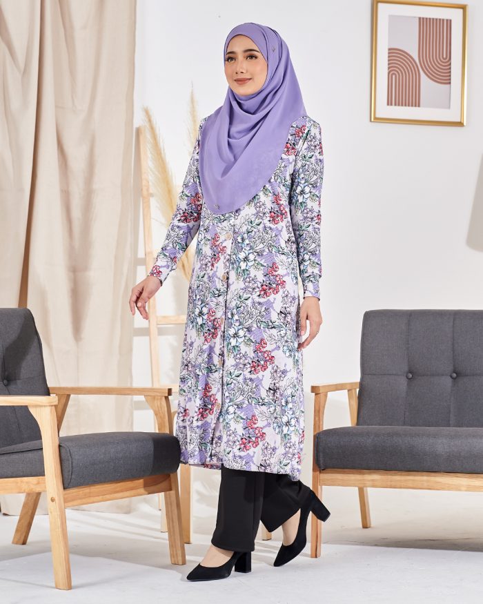 Medi Dress Lorna Printed - Orchid Purple