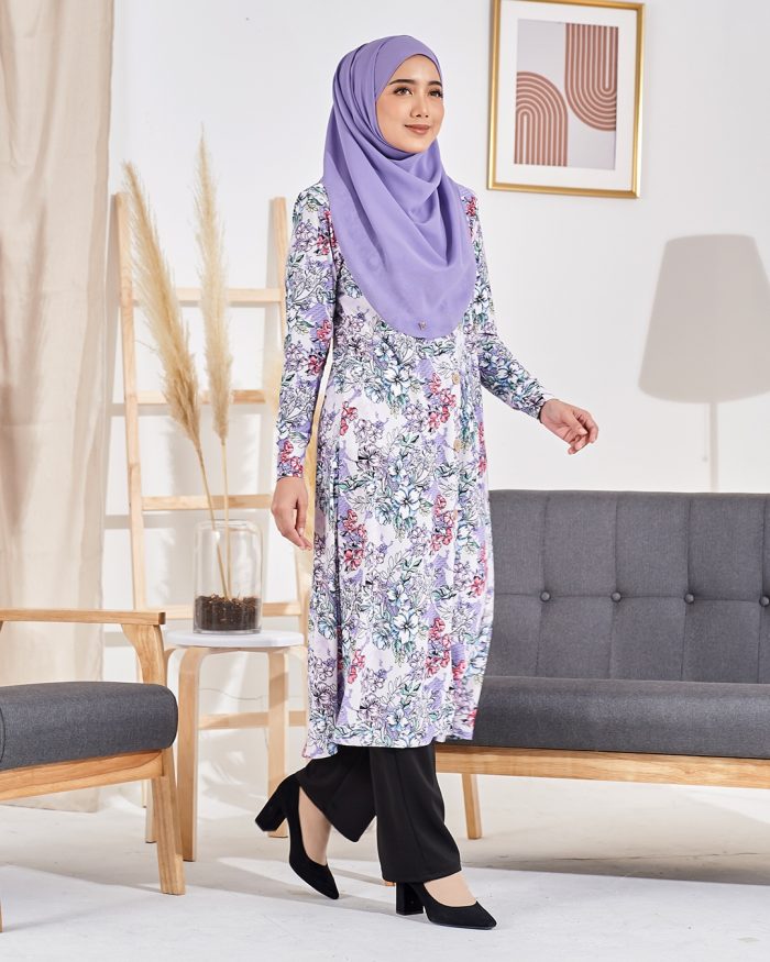 Medi Dress Lorna Printed - Orchid Purple - Image 3