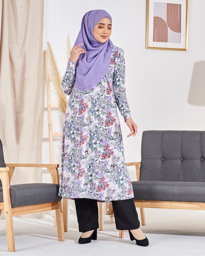 Medi Dress Lorna Printed - Orchid Purple - Image 2